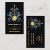 Bluegrassのバンジョーのロゴの名刺 名刺 (正面/裏面)