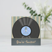 Bluegrassのヴィンテージのレコードのパーティの招待状 招待状 (スタンド正面)