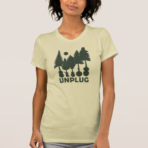 - Bluegrassの森林女性のTシャツのプラグを抜いて下さい Tシャツ