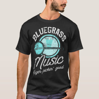 Bluegrass音楽ギタープレーヤーとおもしろいBanjo Inst Tシャツ