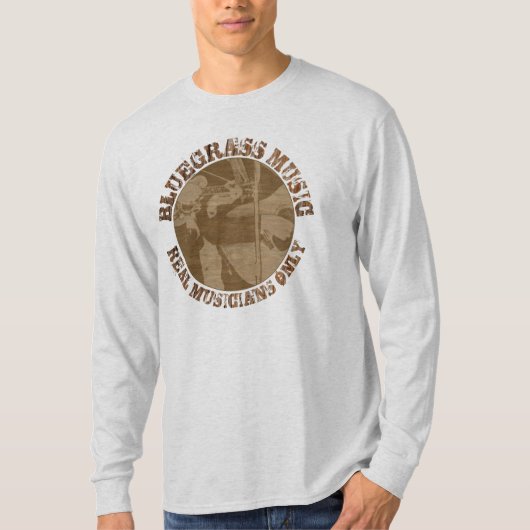 Bluegrass音楽実在ミュージシャンのみウッドプレイヤー Tシャツ (正面)