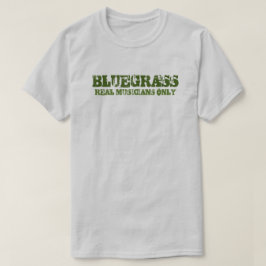 Bluegrass音楽実在ミュージシャンのみラフ文字 Tシャツ