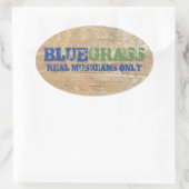 Bluegrass音楽実在ミュージシャンオンオンウッド 楕円形シール (バッグ)