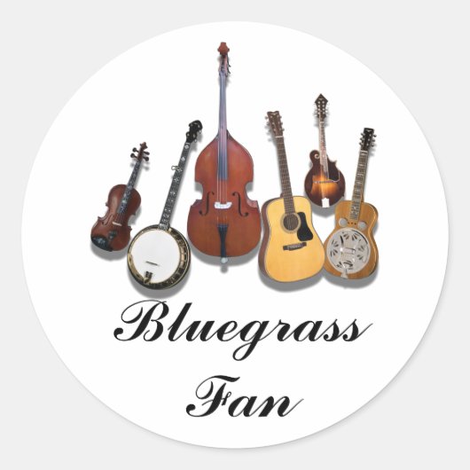 BLUEGRASS FAN-STICKER ラウンドシール (正面)