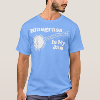 Bluegrass Is My Jam! Funny Banjo Music Vintage Gra Tシャツ
