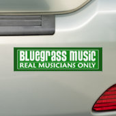 Bluegrass Music 実在 ミュージシャンのみバンパーシール バンパーステッカー (車上)