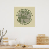 Bluegrass Music Real Musicians Only Green Players ポスター (キッチン)