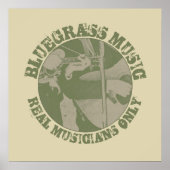 Bluegrass Music Real Musicians Only Green Players ポスター (正面)