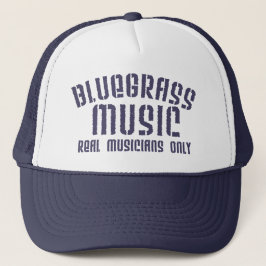 Bluegrass Music Real Musicians Only Old Time Text キャップ