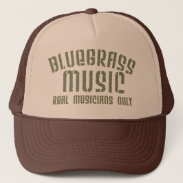 Bluegrass Music Real Musicians Only Old Time Text キャップ