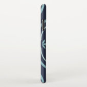 blueish floral tiling pattern iPhoneケース (右側)