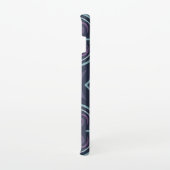 blueish floral tiling pattern samsung galaxyケース (右側)