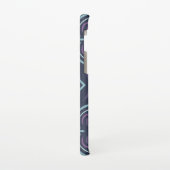 blueish floral tiling pattern samsung galaxyケース (左側)