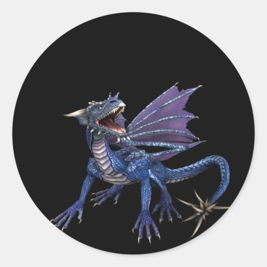 Blueish/Purpleデザイン1 ::ファンタジーシール ラウンドシール (正面)