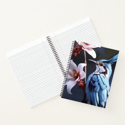 Bluejayと花 ノートブック (内部)