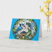 Bluejay妖精ブルージェイ妖精 カード (黄色い花)