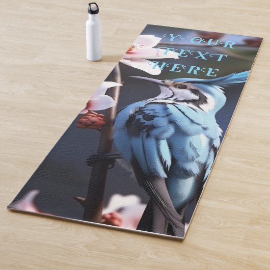 Bluejay and Flowersカスタム ヨガマット (インサイチュ)