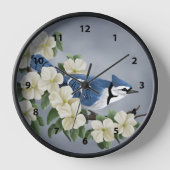 Bluejay Bird 壁時計 (正面)