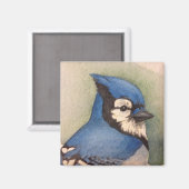 Bluejay bird magnet冷蔵庫用マグネットbird watcher マグネット (正面/裏面)