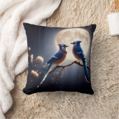 Bluejay Whisper – Tranquil Forest Songbird Art クッション (ブランケット)
