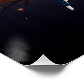 Bluejay Whisper – Tranquil Forest Songbird Art ポスター (コーナー)