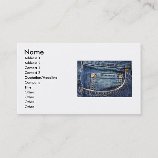 Bluejeans名刺 名刺 (正面)