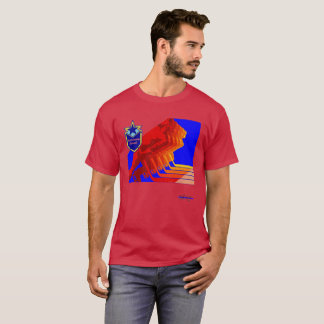 Bluelinerのホッケーの赤軍のホッケーの暗闇のTシャツ Tシャツ