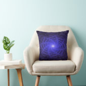 BlueLotus Fractal Flower Throw Pillow クッション (椅子)