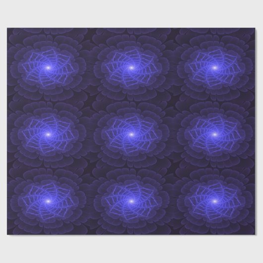 BlueLotus Fractal Flower Wrapping Paper ラッピングペーパー (フラット)