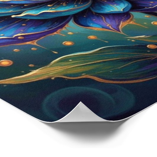 BlueLotusFlower ポスター (角)