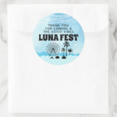 BlueMusicフェスティバルサンキュークラシックラウンドステッカー ラウンドシール (バッグ)