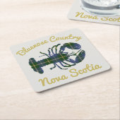Bluenoseの国のN.S. Tartan Lobsterのパーティーのコースター スクエアペーパーコースター (アングル)
