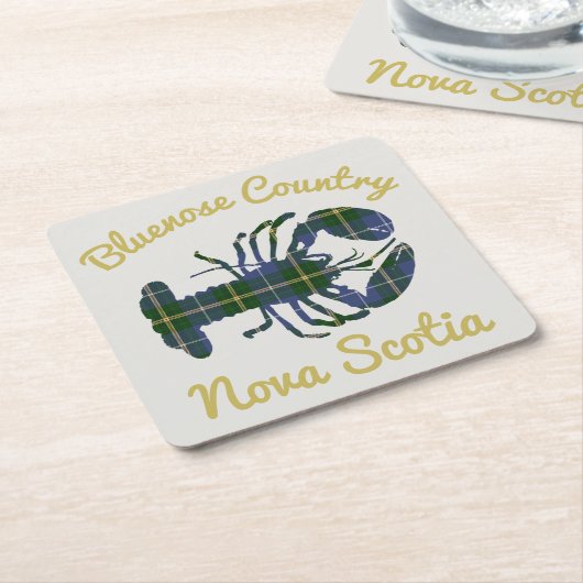 Bluenoseの国のN.S. Tartan Lobsterのパーティーのコースター スクエアペーパーコースター (アングル)