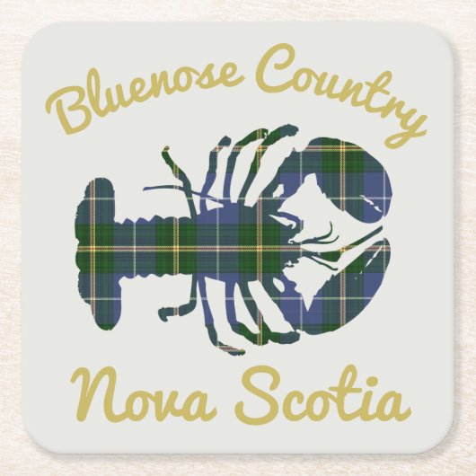 Bluenoseの国のN.S. Tartan Lobsterのパーティーのコースター スクエアペーパーコースター (正面)
