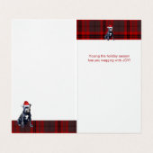 Bluenose Pitbull Dog Holiday Red Plaid Christmas (内部フラット)