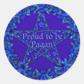 BluePaganPride ラウンドシール (正面)