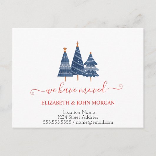 BluePineの木々が発表を移動 案内ポストカード (正面)