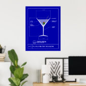 Blueprint for a Martini ポスター (ホームオフィス)
