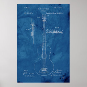 Blueprint Guitar Patent ポスター
