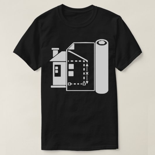 Blueprint House Architect 1 Tシャツ (デザイン正面)