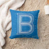 Blueprint Monogram Letter B クッション (ブランケット)
