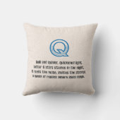 Blueprint Monogram Letter Q クッション (裏面)