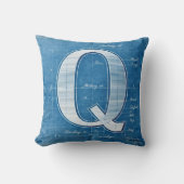 Blueprint Monogram Letter Q クッション (正面)