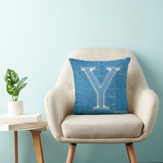 Blueprint Monogram Letter Y クッション (椅子)