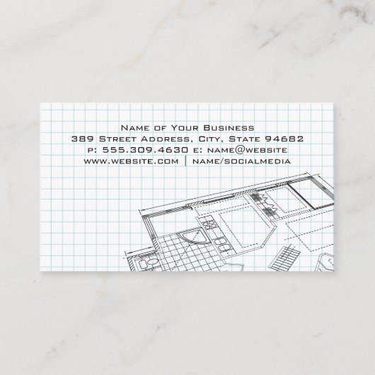 Blueprints | Architect Logo | Home Properties 名刺 (裏面)