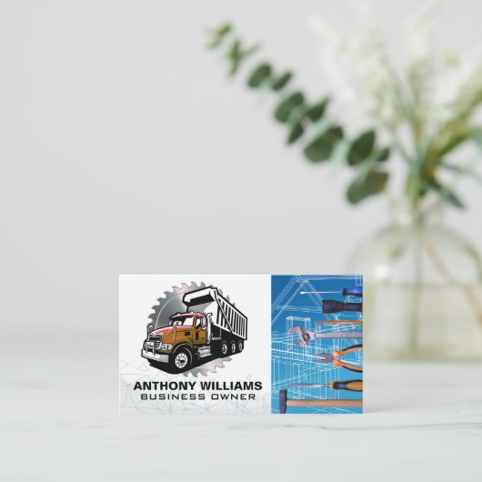 Blueprints | Construction Truck | Saw | Hand Tools 名刺 (スタンド正面)