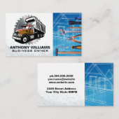 Blueprints | Construction Truck | Saw | Hand Tools 名刺 (正面/裏面)