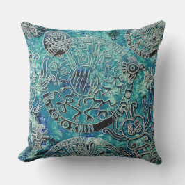 Bluesアステカ Outdoor装飾用クッション20インチx 20インチ クッション