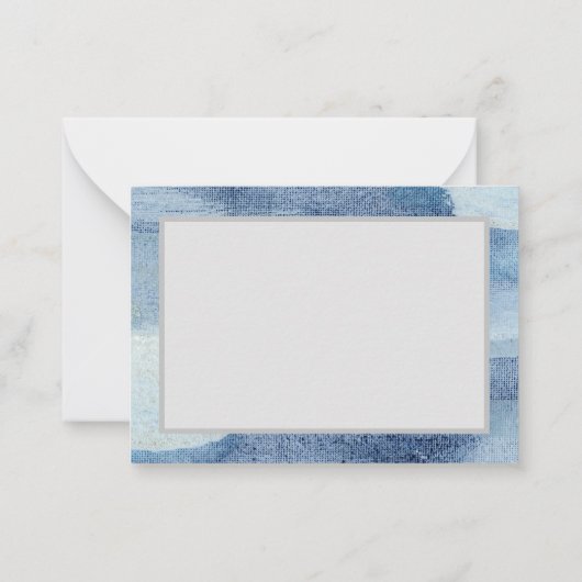 "Blues'絵画":オリジナル抽象芸術アートノートカード ノートカード (裏面)