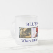 BLUES411曇らされたガラスのマグ フロストグラスマグカップ (正面左)